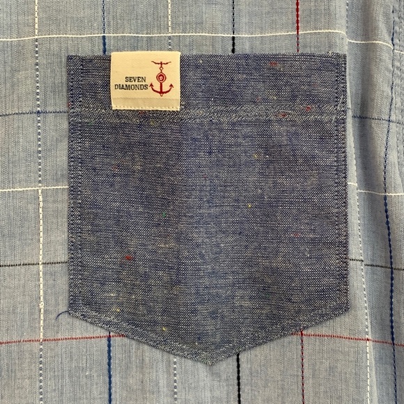 NWT-7 DIAMONDS 💎 Shortsleeve Button Up Shirt - Picture 6 of 8